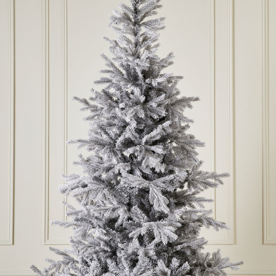 Slim Calgary Fir Grey Frosted Christmas Tree - 7ft / 210cm