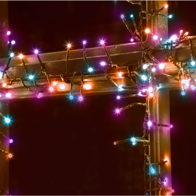 960 LEDs Christmas Cluster Lights in Rainbow