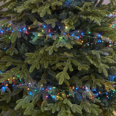 1500 LEDs Christmas Pin Wire Cluster Lights with Green Wire in Multi Colour