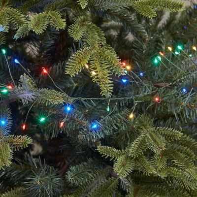 2000 LEDs Christmas Pin Wire Cluster Lights with Green Wire in Multi Colour