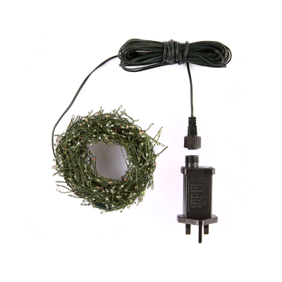 2000 LEDs Christmas Pin Wire Compact Lights with Green Wire in Multi Colour