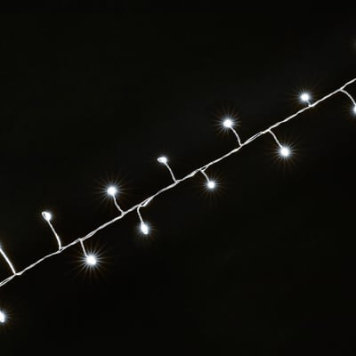 500 LEDs Christmas Pin Wire Compact Lights with Silver Wire in Cool White