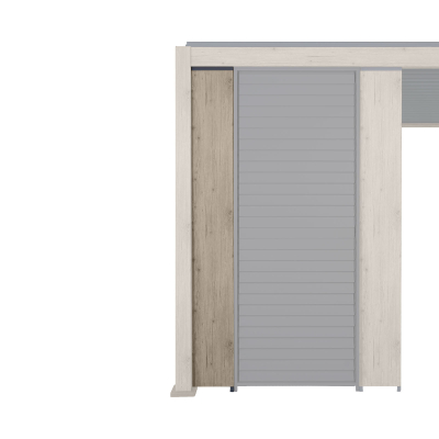 Titan Aluminium Cavity Single Wall Panel in Light Oak Look
