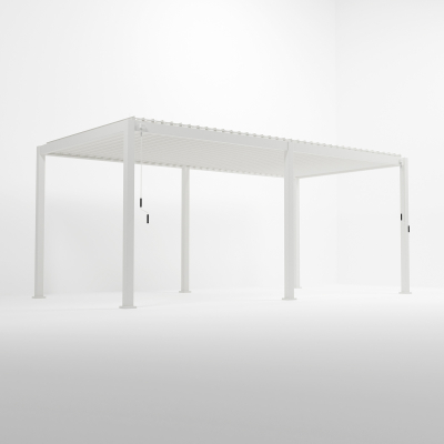 Titan Aluminium Metal Pergola in Chalk White - 6m x 3.6m Free Standing