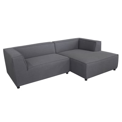 Arlo 3 Seater Left Handed Chaise Sofa in Ash Grey