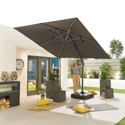 100L Sand & Water Fillable Cantilever Parasol Base with Wheels