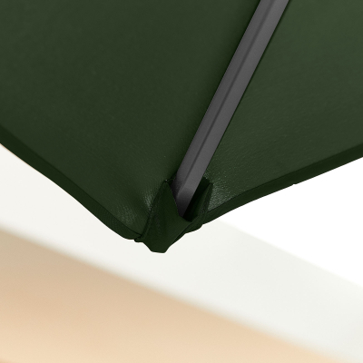 Barbados 3.0m x 2.0m Rectangular Aluminium Cantilever Parasol - Green Canopy and Grey Frame