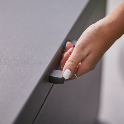 Large Aluminium Storage Box in Graphite Grey