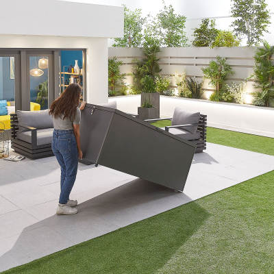 Large Aluminium Storage Box in Graphite Grey