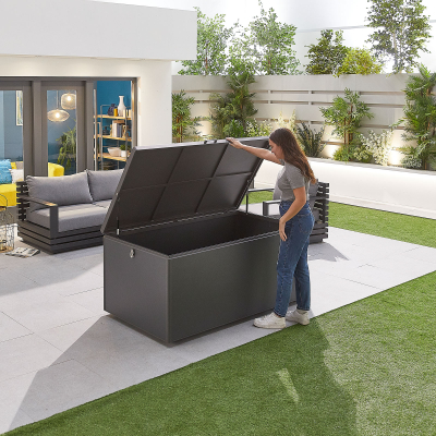 Large Aluminium Storage Box in Graphite Grey