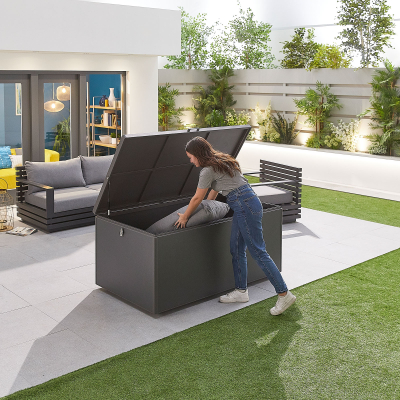 Large Aluminium Storage Box in Graphite Grey