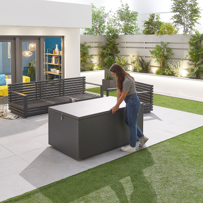 Large Aluminium Storage Box in Graphite Grey