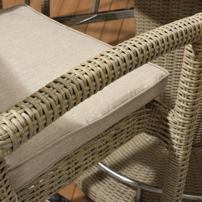 Heritage Henley 6 Seat Rattan Bar Set - Round Table in Willow