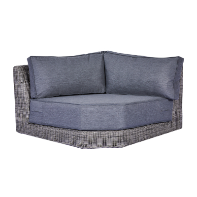 Luxor Rattan Lounging Curved Corner Piece in White Wash