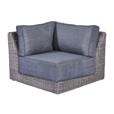 Luxor Rattan Lounging Corner Piece in White Wash