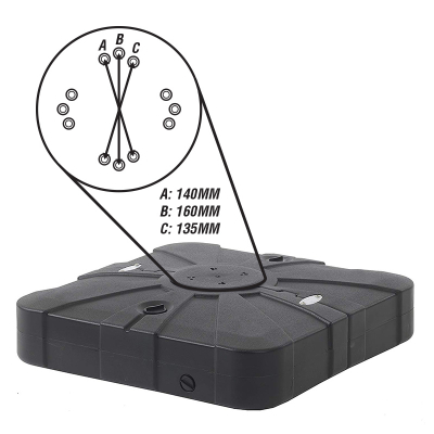 100L Sand & Water Fillable Cantilever Parasol Base with Wheels