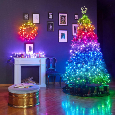 Twinkly 250 LEDs Christmas String Lights with Black Cable in Full Spectrum Multi Colour