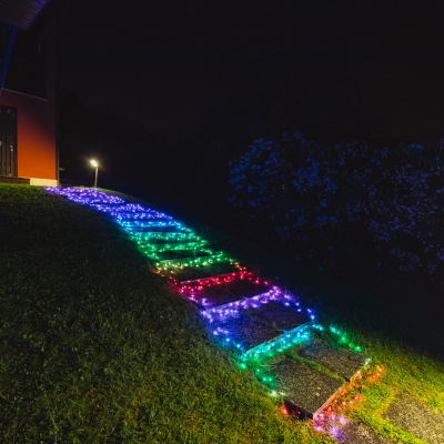 Twinkly 250 LEDs Christmas String Lights with Black Cable in Full Spectrum Multi Colour