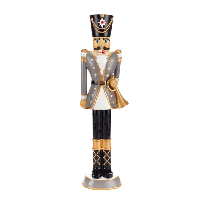 3ft Norbert Christmas Nutcracker Figure in Winter Grey