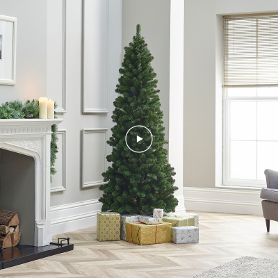 7ft Slim Balsam Fir Green Christmas Tree (210cm)