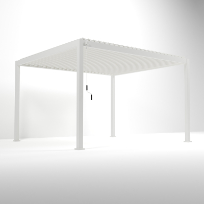 Legacy Aluminium Metal Pergola in Chalk White - 4.0m x 3.0m Free Standing