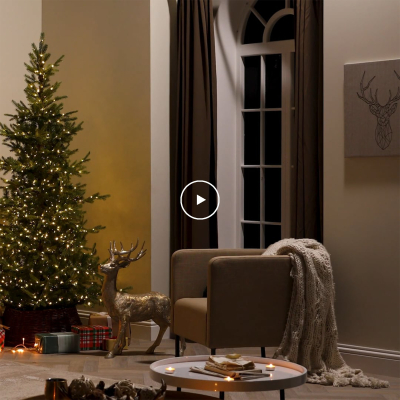 6ft Slim Calgary Fir Pre-Lit Green Christmas Tree (180cm)