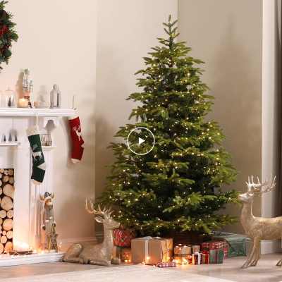 8ft Brewer Spruce Pre-Lit Green Christmas Tree (240cm)
