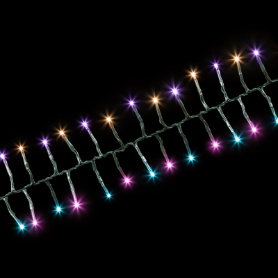 1500 LEDs Christmas Cluster Lights in Rainbow