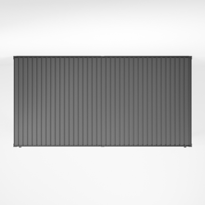Legacy Aluminium Metal Pergola in Graphite Grey - 6.0m x 3.0m Wall Mounted