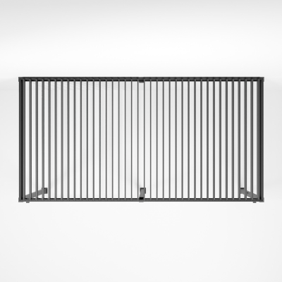Legacy Aluminium Metal Pergola in Graphite Grey - 6.0m x 3.0m Wall Mounted