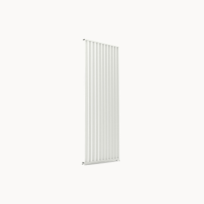 Titan Aluminium Vertical Louvre Side Panel - 1.0m x Single Panel in Chalk White