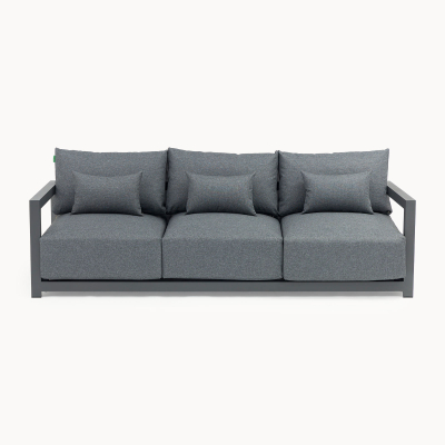 Rex Aluminium 3 Seat Sofa Lounging Set in Graphite Grey