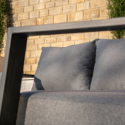Franklin Aluminium Corner Sofa Lounging Set in Graphite Grey