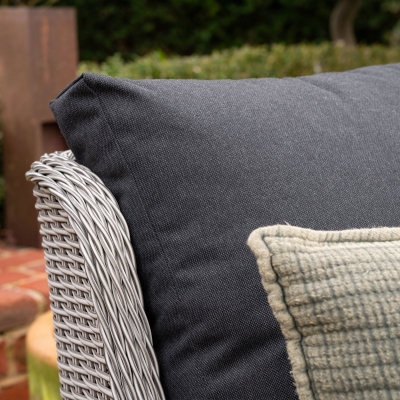 Talia Rattan 3 Seater Sofa Suite Lounging Set in White Wash