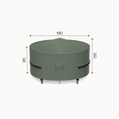 Protex Winter Cover for 2 Seat Bistro Dining Set with Water Shedding Support Pole