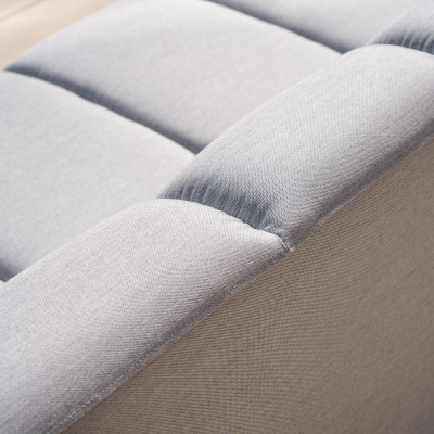 Zeus All Weather Fabric Aluminium Chaise Day Bed Lounging Set in Ash Grey