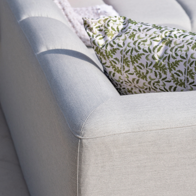 Zeus All Weather Fabric Aluminium Lounging 3 Seat Sofa in Ash Grey