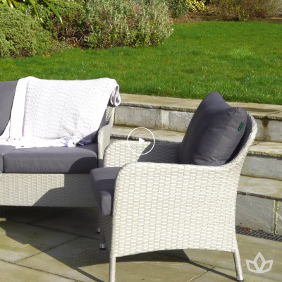 Emily Rattan Lounging Middle Piece in Moon Grey