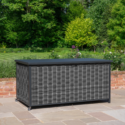 Calab Rattan Aluminium Storage Box in Dapple Grey