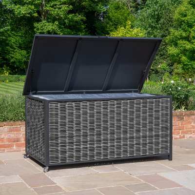 Calab Rattan Aluminium Storage Box in Dapple Grey