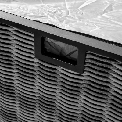 Calab Rattan Aluminium Storage Box in Dapple Grey
