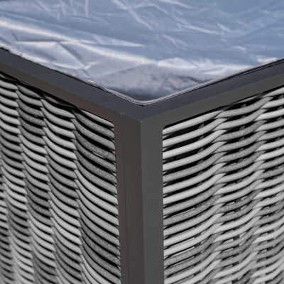 Calab Rattan Aluminium Storage Box in Dapple Grey