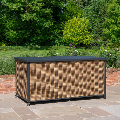 Caleb Grande Rattan Aluminium Storage Box
