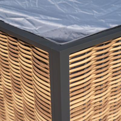 Calab Rattan Aluminium Storage Box in Palomino Brown