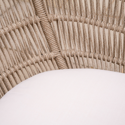 Madison 4 Seat Dining Acacia Wood Rope Dining Set - Round Table in Natural