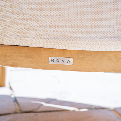 Matilda Rattan Wood 2 Seater Sofa Lounging Set in Natural