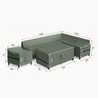 Protex Winter Cover for Extra Large Right Hand L-Shaped Corner Sofa Set with Armchair