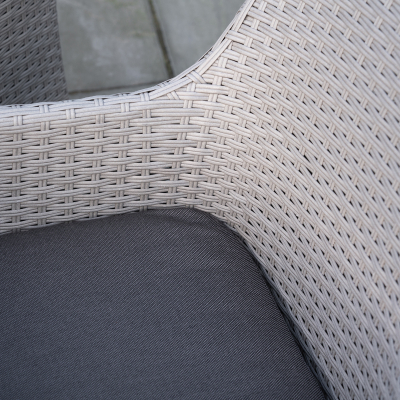 Emily Rattan Dining Chair - Set of 2 in Moon Grey
