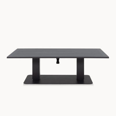 Teagan Aluminium Rope Large Corner Left Handed Lounge Dining Set with Rising Table in Persian Grey