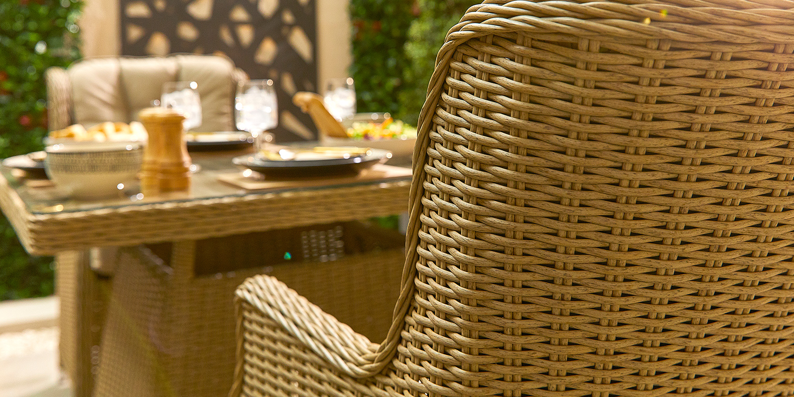 Handwoven Rattan Garden Furniture